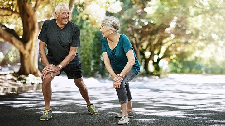 Image of active aging population working out
