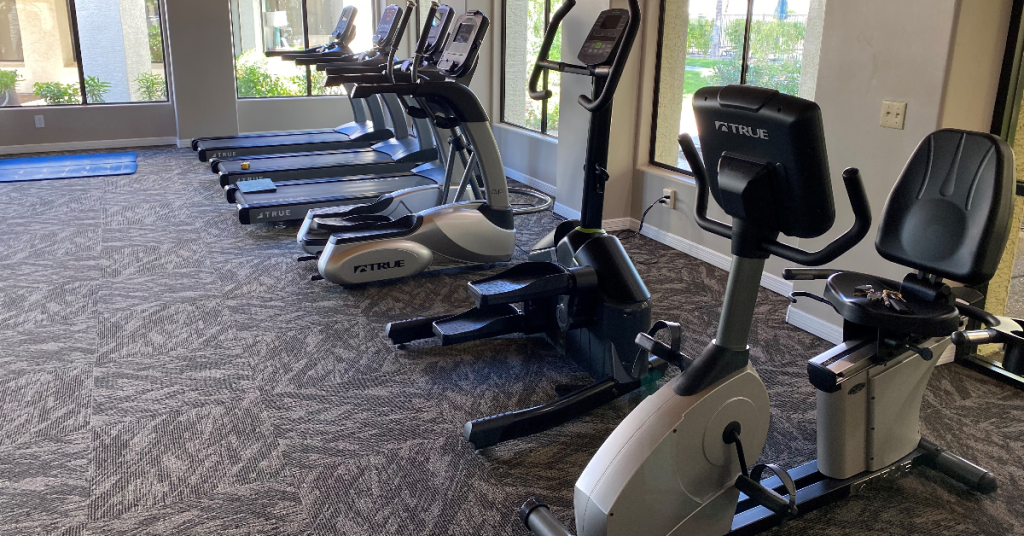 Certified Pre-Owned Fitness Equipment in a room